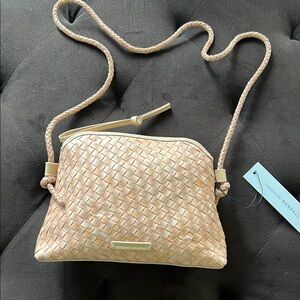 Loeffler Randall Tan Woven Crossbody Bag